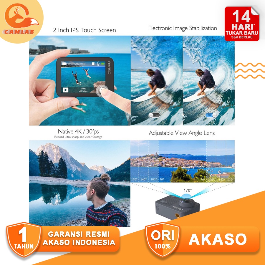 AKASO V50X 4K 30FPS Action Camera Original