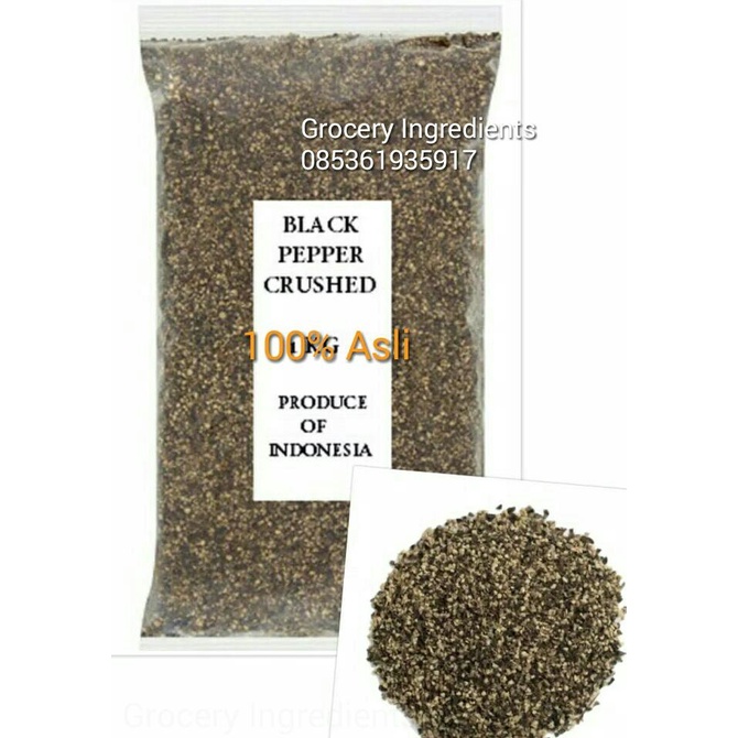 

Black Pepper Crushed / Lada Hitam Pecah / Merica - 35Gram