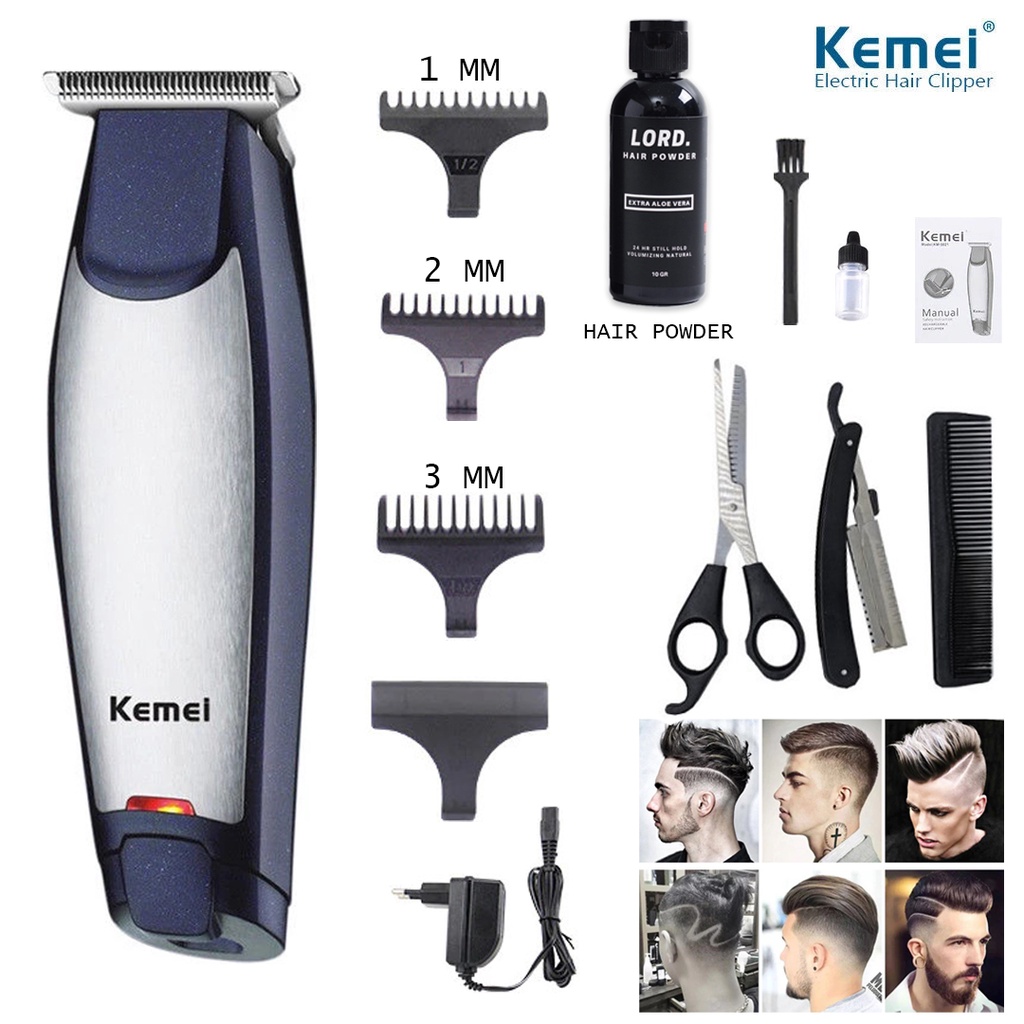 Alat Mesin Cukur Rambut Hair Trimmer Styling Profesional Barbershop Kemei KM-5021 Cordless Electric Hair Clipper Original