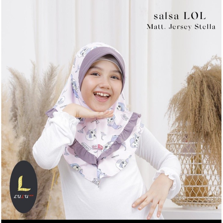 HIJAB INSTAN ANAK MODEL SALSA ORI LULU KIDS JILBAB INSTAN ANAK KERUDUNG INSTAN ANAK KARAKTER TERBARU