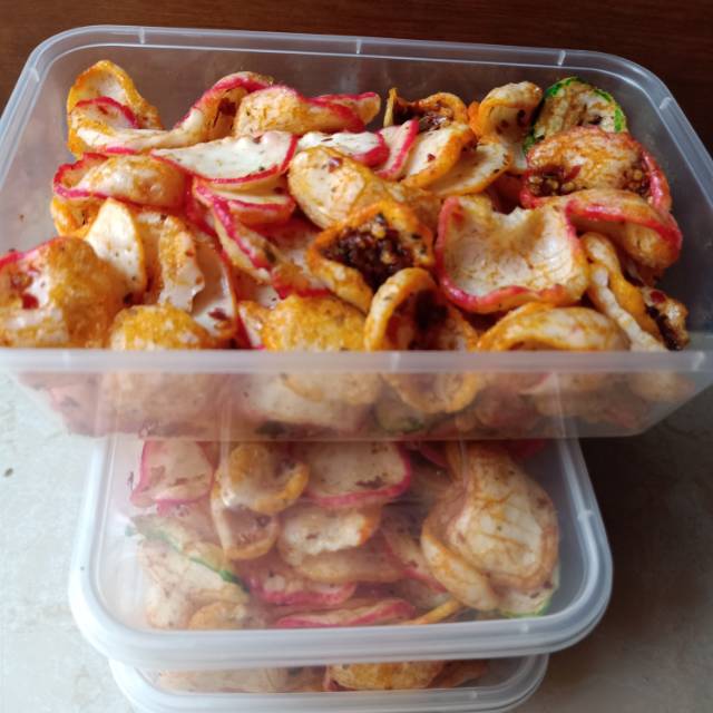 

Krupuk sebring kemasan toples