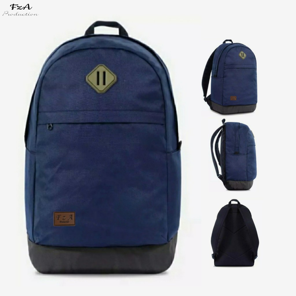 Tas Ransel Gendong Laptop Distro Sekolah Kuliah Pria Wanita Black Murah Original GRATIS Jam Tangan