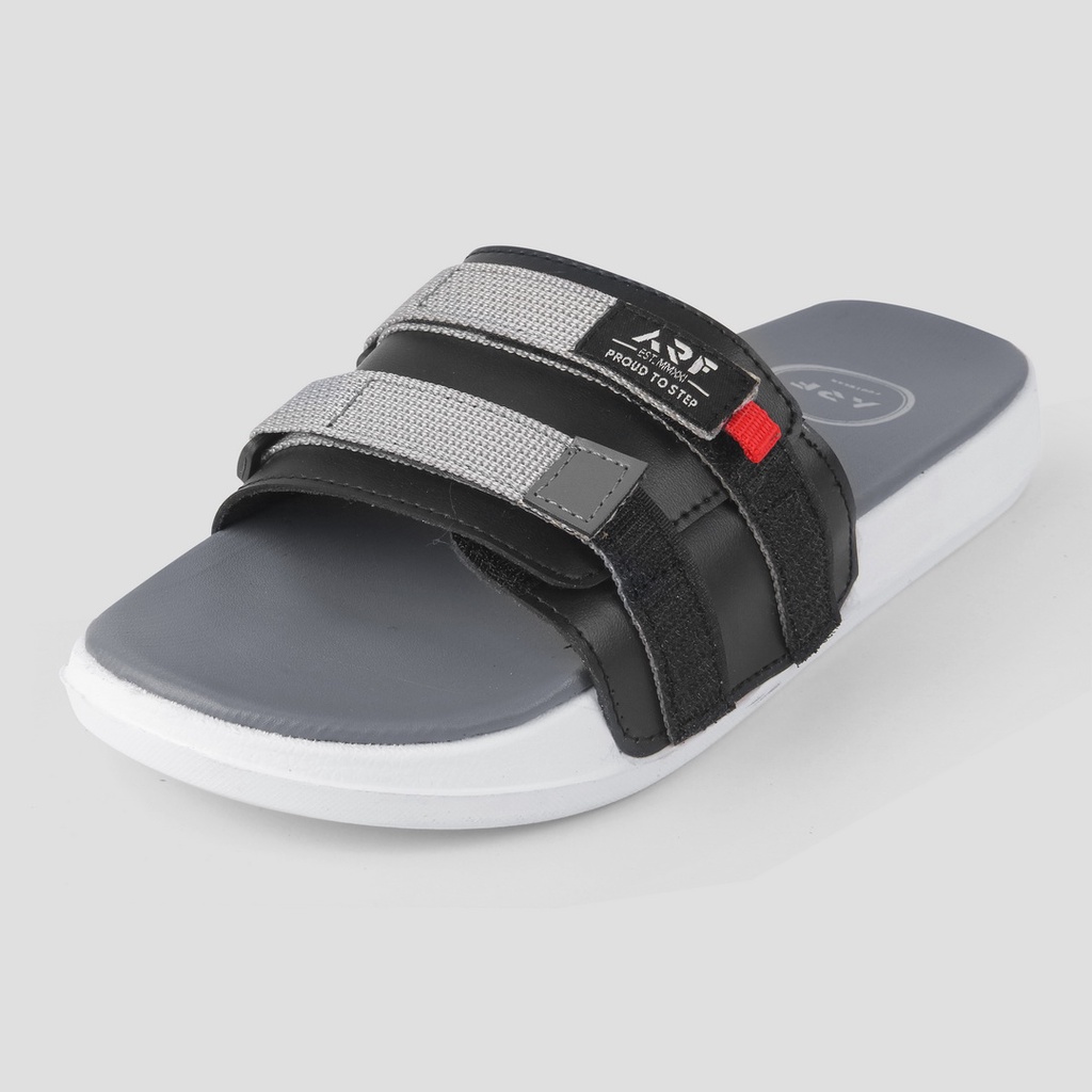 Oscar Grey | Sandal Slide Ringan Strap Ori EVA Slop Simpel Pria Laki Sendal Jalan | FORIND ARF