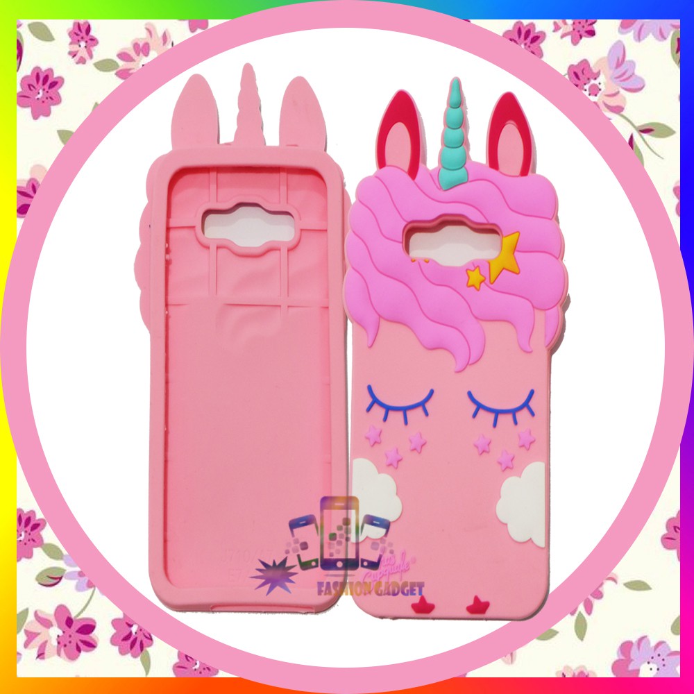 Silicone Rubber 3D Case Unicorn For Samsung Galaxy On 7 Kuda Poni Samsung Galaxy On 7