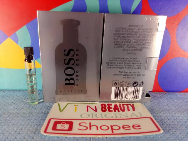 Vial Parfum OriginaL Hugo Boss Bottled EDT For Men Murah