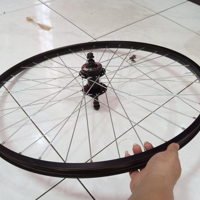 Paket Roda Sepeda 26 Belakang Cakram Pelek +Jari + Nap , Velg Stel