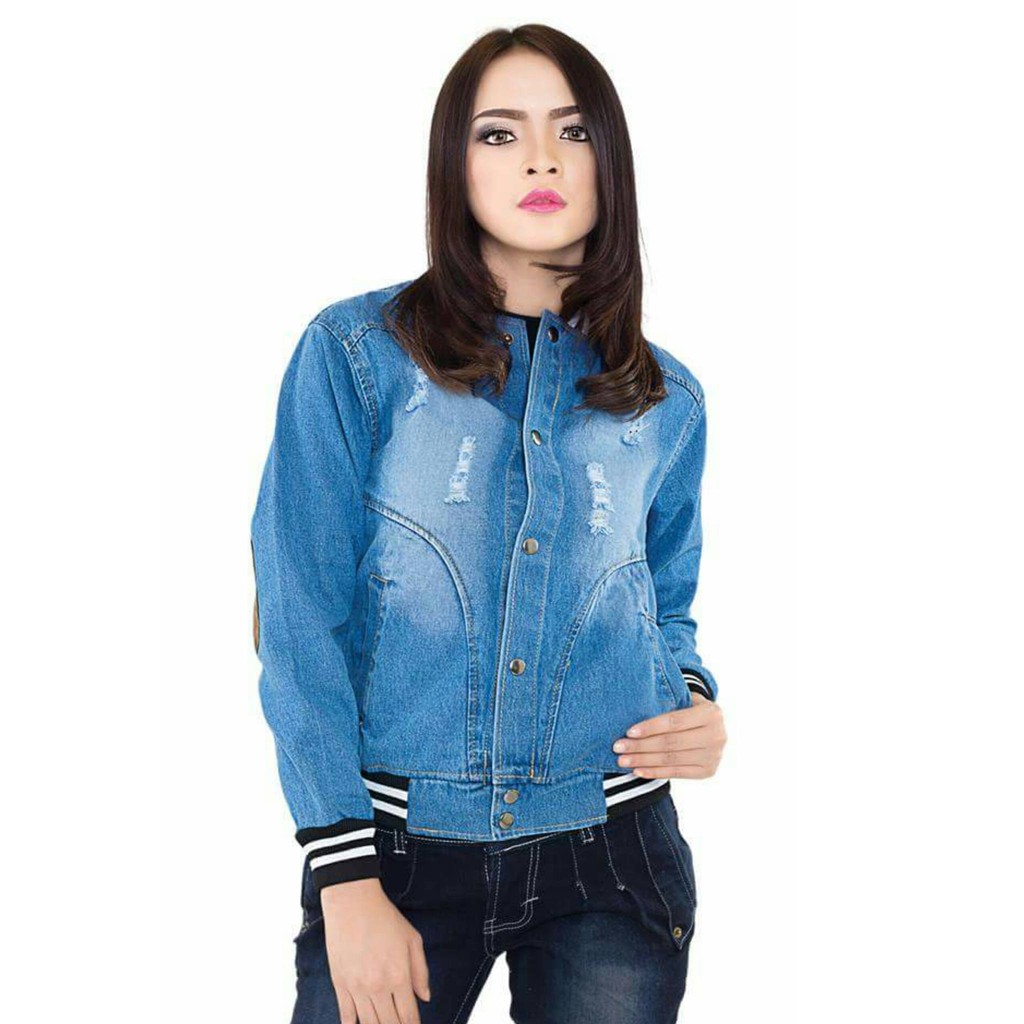 JAKET JEANS WANITA - JAKET JEANS PEREMPUAN - JAKET JEANS MURAH - JAKET WANITA - JAKET DISTRO WANITA