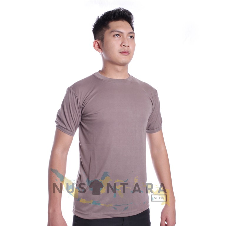 Satpam Kaos Security Kaos Polisi Terbaru Polos Kerah Pendek Warna Coklat