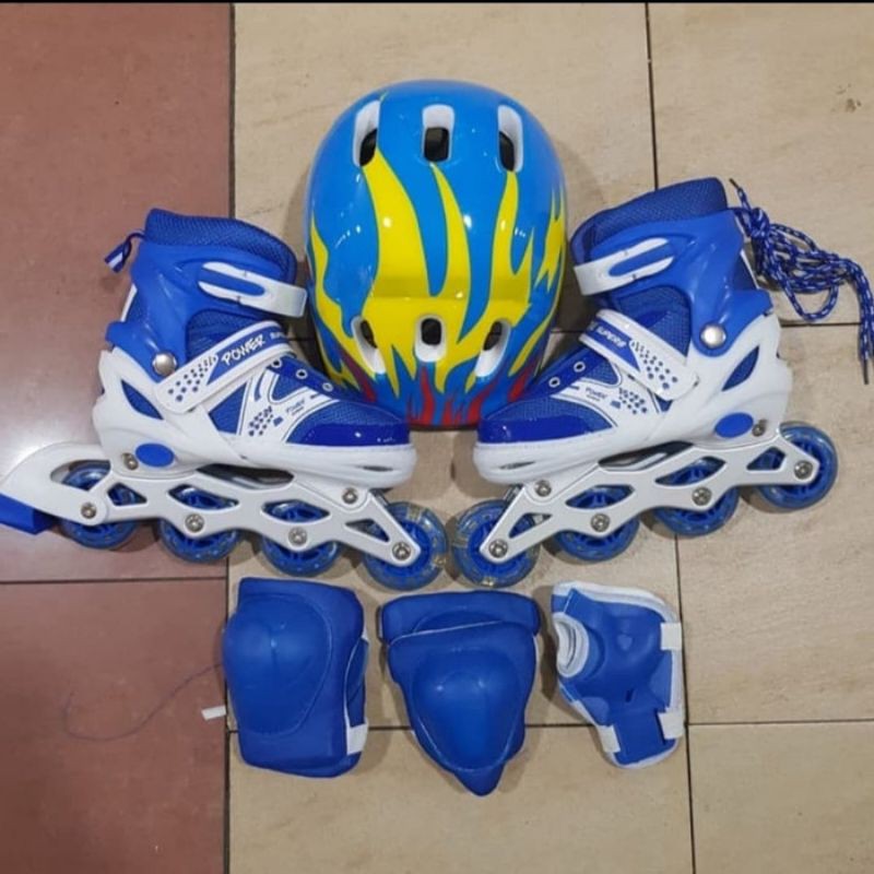 PROMO Sepatu Roda Anak Inline Skate bisa BAJAJ komplit with DEKKER // TERMURAH RODA TIGA