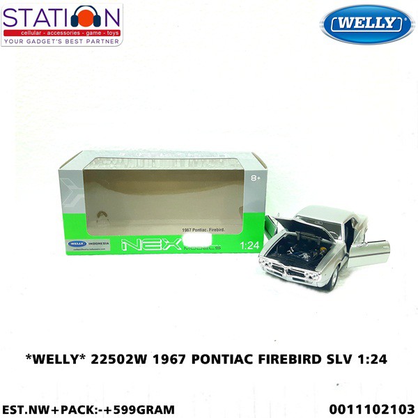 WELLY 22502W 1967 PONTIAC FIREBIRD SILVER 1-24