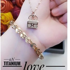 TiTanium Set gelang kalung QC7