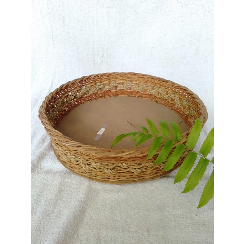 PROMOKERANJANG ROTAN BULAT NON TANGKAI Keranjang Parcel Keranjang Rotan Keranjang Ombak Mini Pink Hi