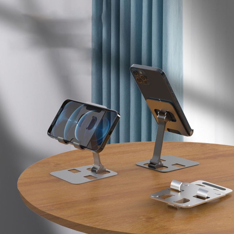 Zzz Stand Holder / Dudukan Ponsel / Tablet Model Lipat Bahan Aluminum Untuk Meja