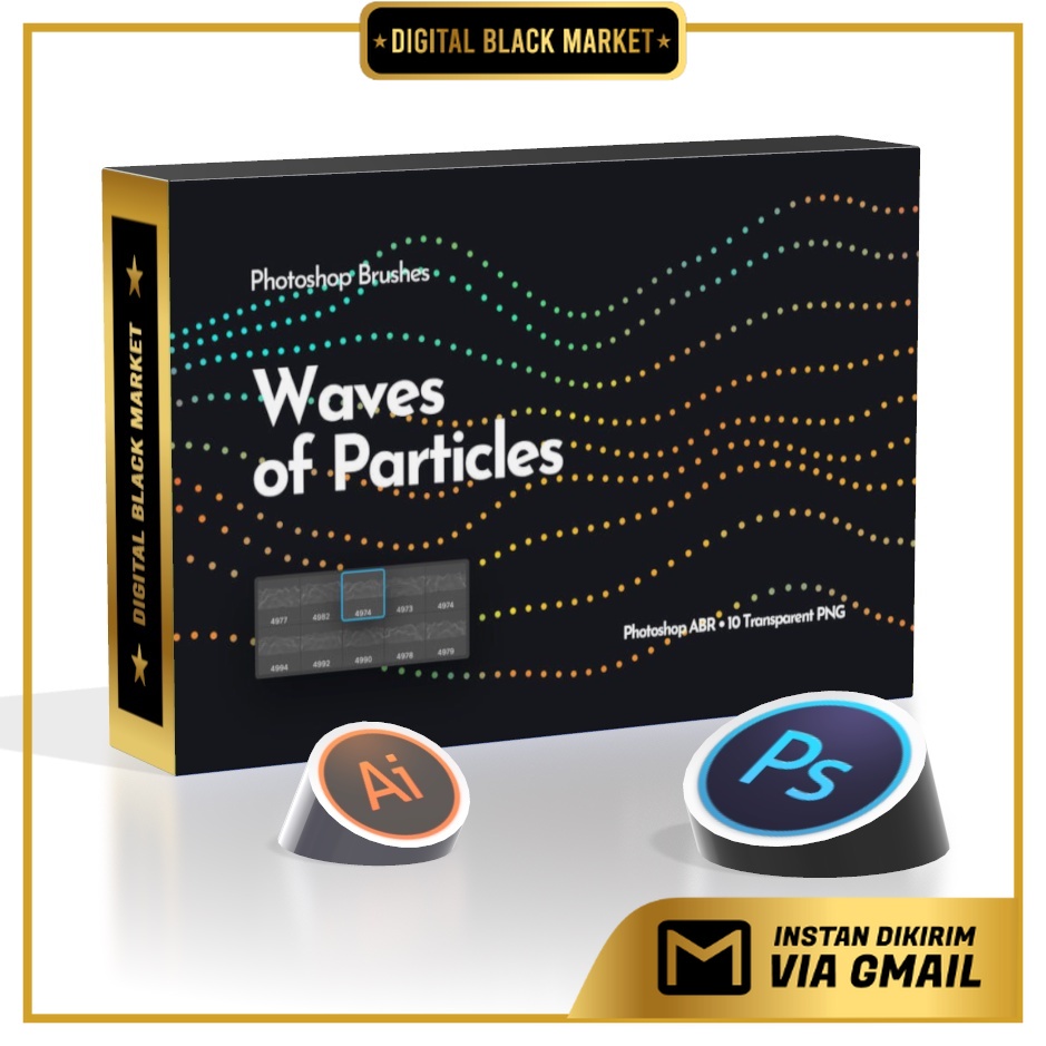 Waves Of Particles - Photoshop Brushes