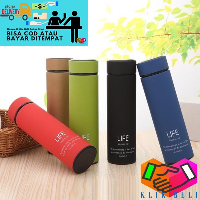 Termos LIFE 500ml Vacuum Flask Botol Air Tahan Panas Stainless