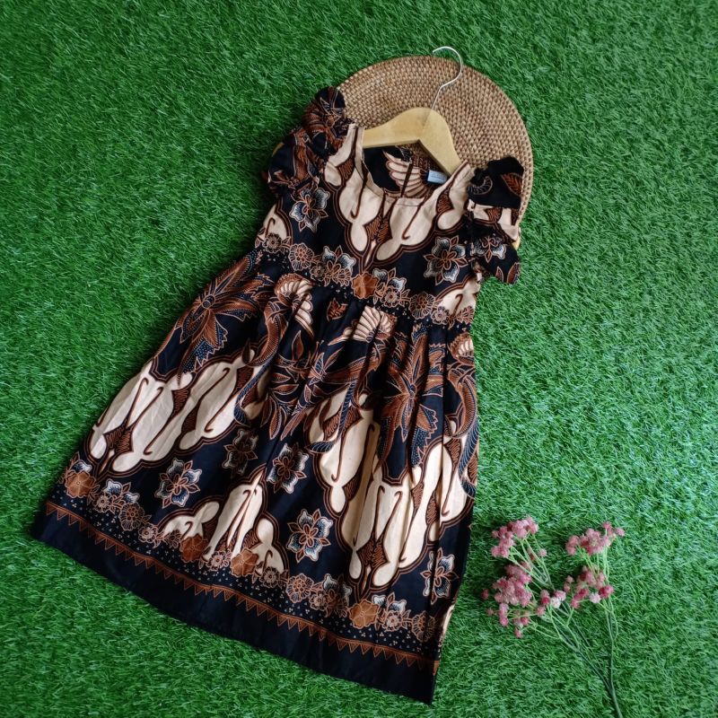dress batik anak /. baju anak perempuan 4-5 tahun