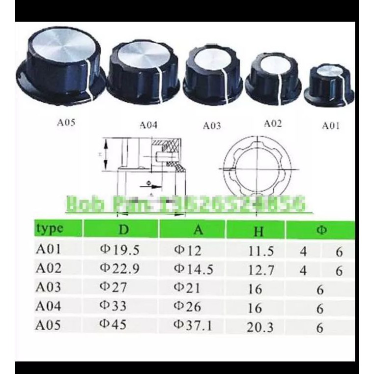 New knop belimbing a05 diameter luar 45mm