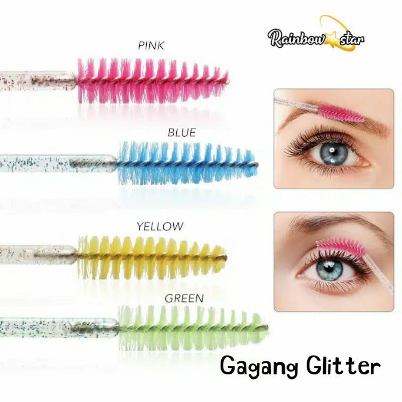 Mascara Wand / Sisir Bulu Mata Glitter / Sisir Alis / Spoolie