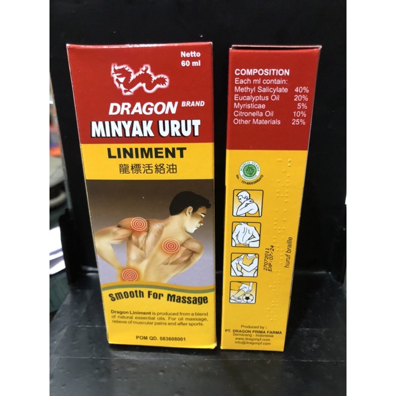 [DEPO] Cap Dragon Minyak Urut Liniment 60ML Untuk Pegal Linu Nyeri Sendi Dan Nyeri Otot