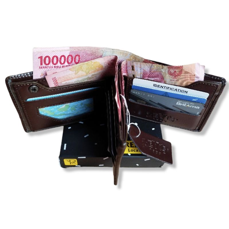 Dompet kulit pria Model Tegak 3D Dompet kulit Asli Premium L 002 Dompet Pria Kulit Asli