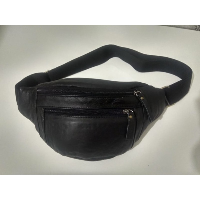 tas pinggang kulit asli