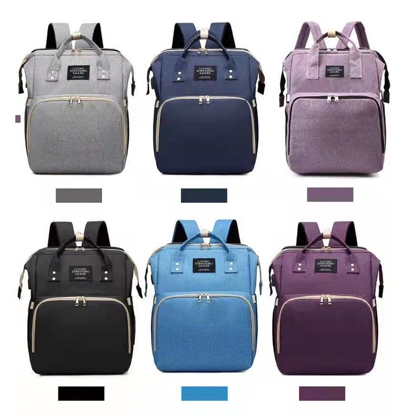 Retaily RY1425 Tas Perlengkapan Bayi Multifungsi 2in1 Kasur Tidur Tas Ransel Diaper Bag