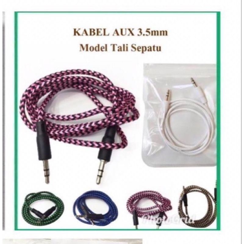 KABEL AUX AUDIO 1 ke 1 / 1-1 TALI SEPATU CABLE AUX AUDIO