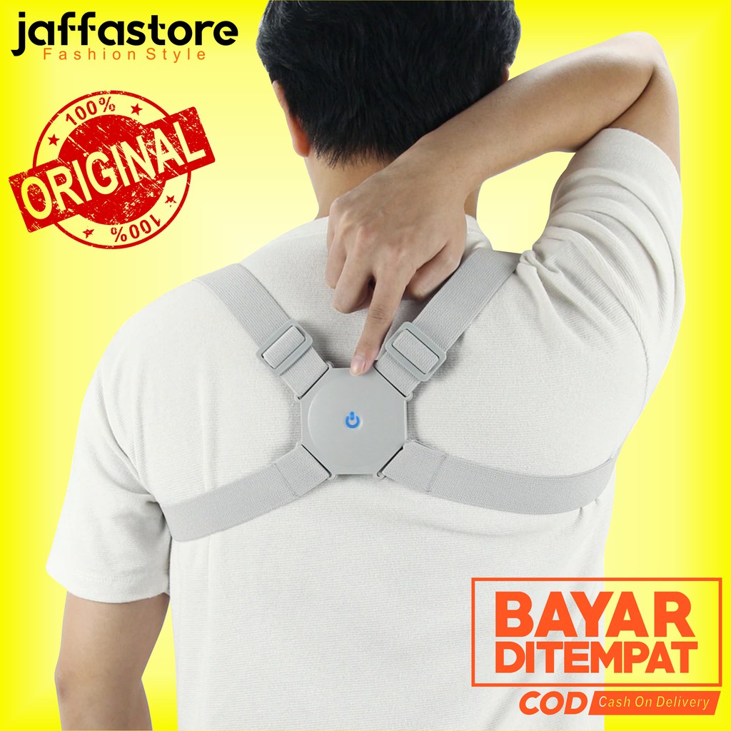 Penegak Penyangga Punggung Pria Wanita Adjustable Back Support Posture Corrector Vibration