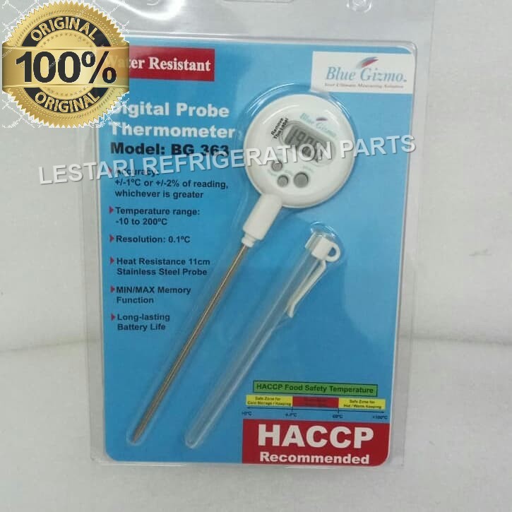Digital Probe Thermometer Bluegizmo BG363 Water Resistant