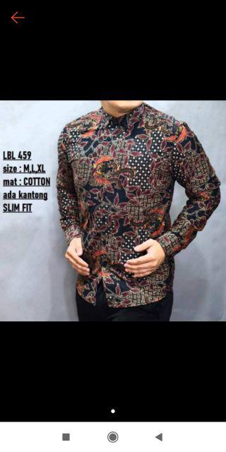 Lb604 Kemeja Batik Pria Slim Fit Mewah Linabatikdistro Unik Baju Batik Pria Best Seller