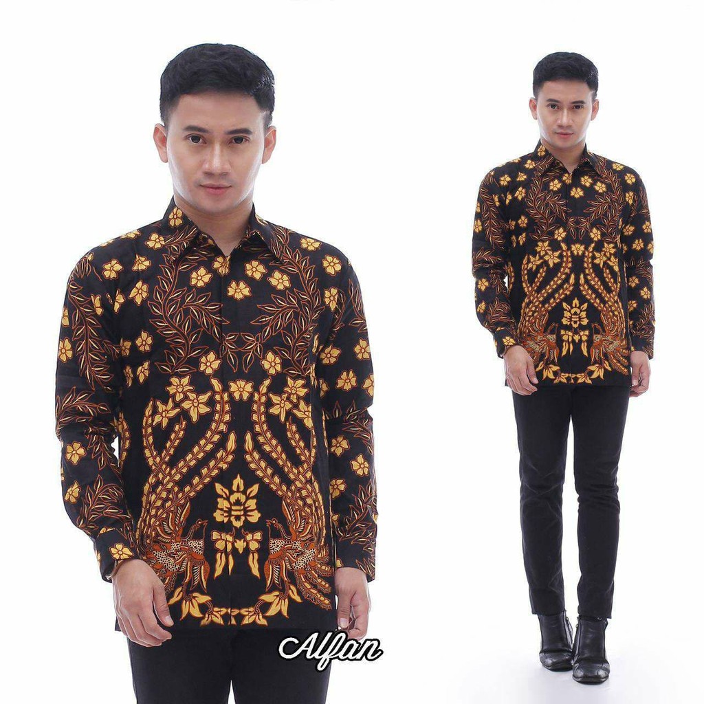 Baju Batik Pria Lengan Panjang - Kemeja Batik Pria Jumbo M L XL XXL 3XL 4XL 5XL