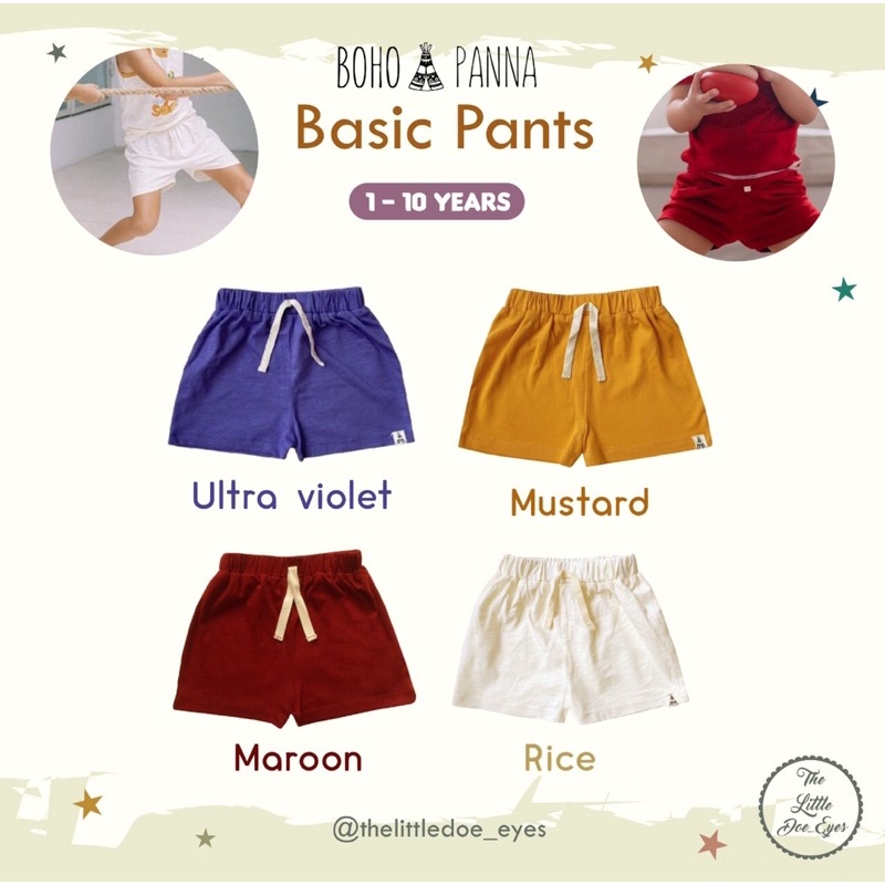 Bohopanna Basic Pant Vol. 3 Celana Pendek Anak