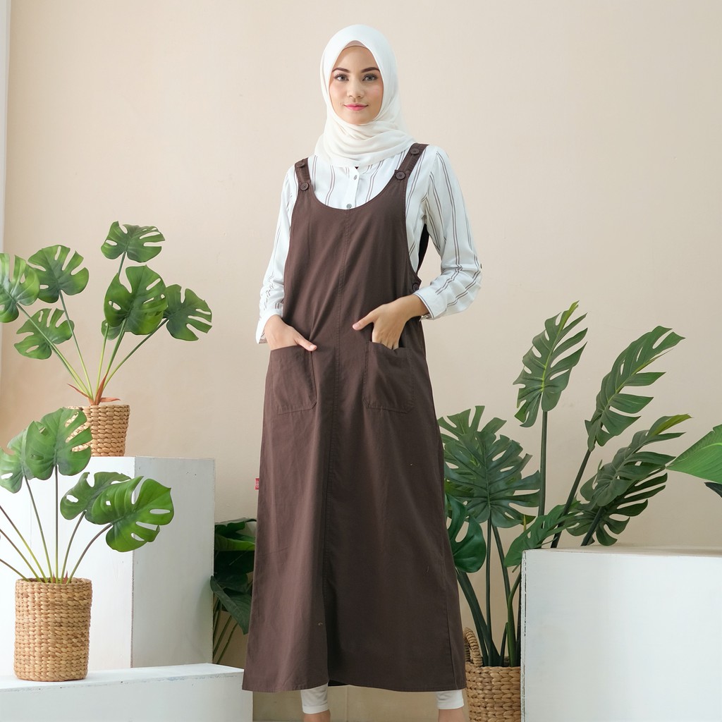 RILLEY Overall Dress  Kekinian  Baju  Monyet Kodok Fashion 