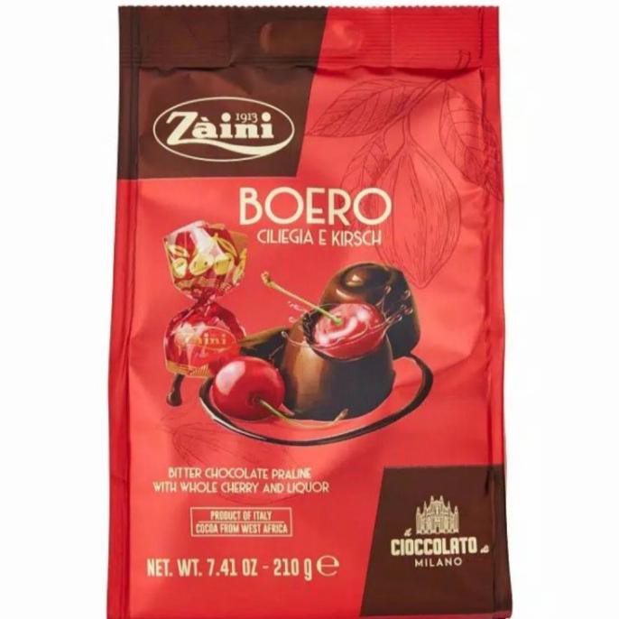 

TERLARIS COKLAT ZAINI BOERO BITTER CHOCOLATE PRALINE CHERRY & LIQUOR COKLAT