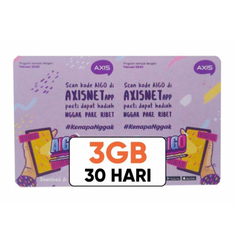 [[ VCR ]] Paket Data Axis 30GB 30Hari, VOUCHER, Kode bisa dikirim Via Chat
