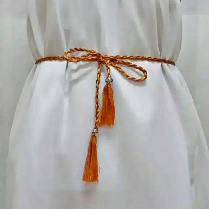 Ikat pinggang strap kepang tipis