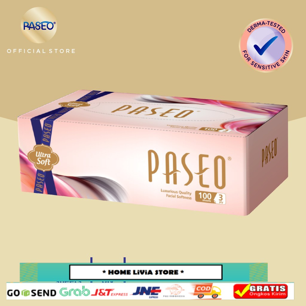 Paseo Ultra Soft Tissue Wajah Box 100 Sheet
