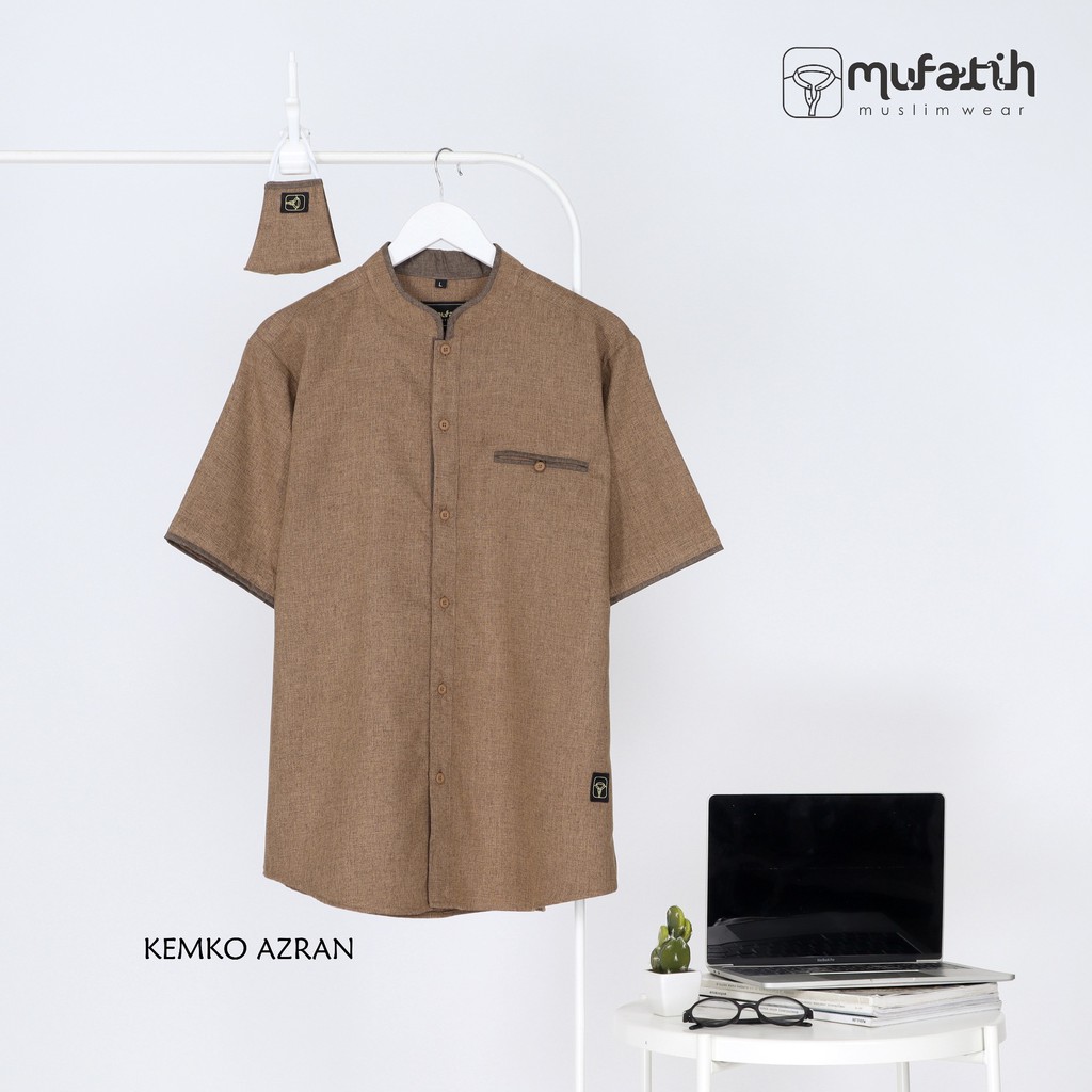 Kemeja Koko | Baju Koko | Kemko (Mufatih) Cokelat Muda