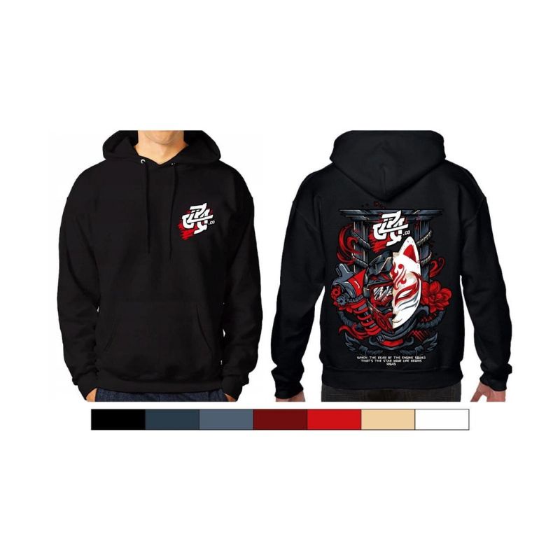 shockbreaker - L,XL,XXL - hitam -jaket sweater suiter hudie  suiter prostret