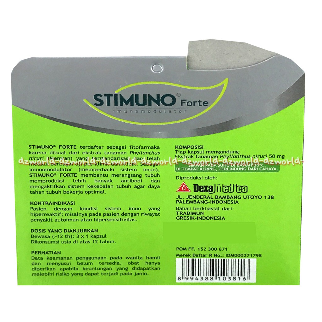 Stimuno Forte Vitamin Untuk Memperbaiki Sistim Imun Yang Rusak 30 Kapsul