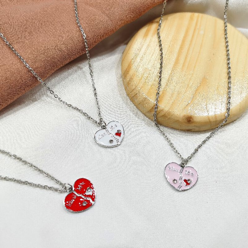 Fashionable Simple Love Pendant Rantai Klavikula Aksesoris Wanita