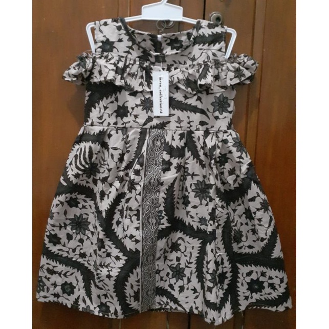 Dress batik anak dress anak dress batik anak perempuan rempel umur 2-3 tahun