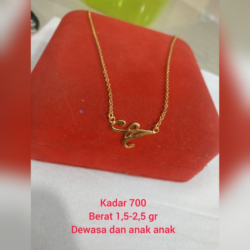 Kalung nama inisial kadar 700 UBS HWT SHB (A-Z)
