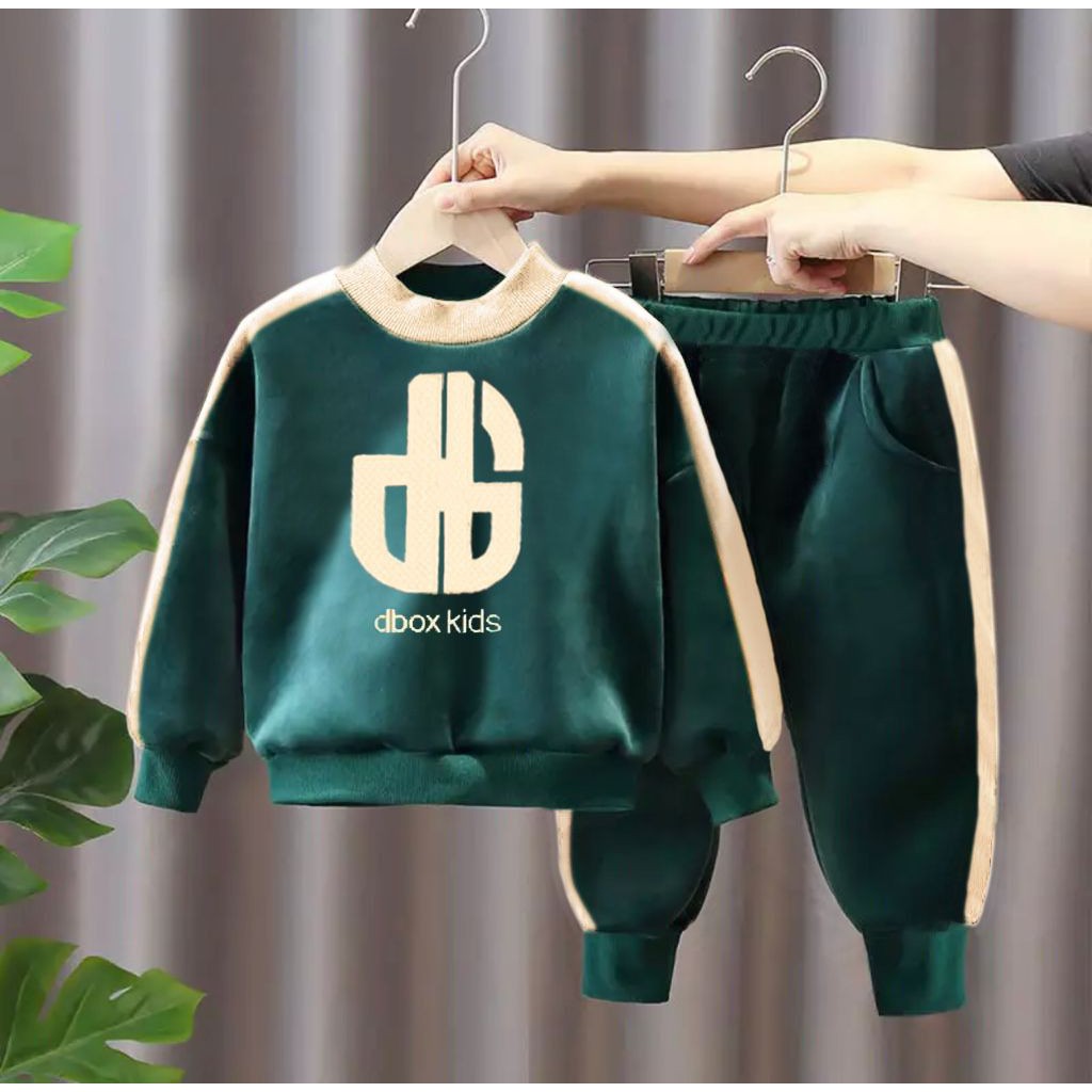 COD /BEST SELLER SETELAN SWEATER MOTIF DBX KIDS SETELAN JOGGER 1-5 TAHUN SETELAN ANAK LAKI LAKI