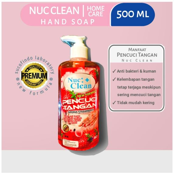 Sabun Cuci Tangan Antibacterial Pump Nucclean 500ml