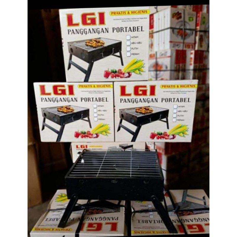 [ COD ] Alat Panggang Barbeque Grill Portable LGI / Panggangan Grill