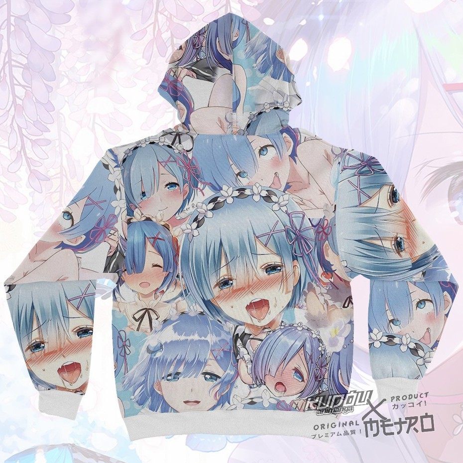 Jaket Ahegao Rem Anime Manga Re Zero Premium Adidaspoly