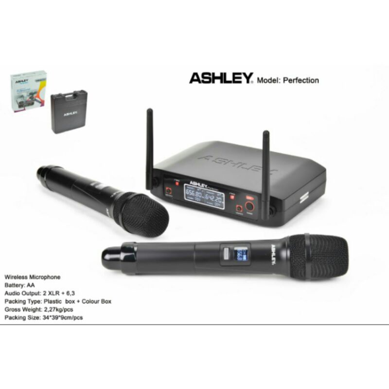 Mic Wireless ASHLEY PERFECTION Handled Mic UHF Free Hardcase