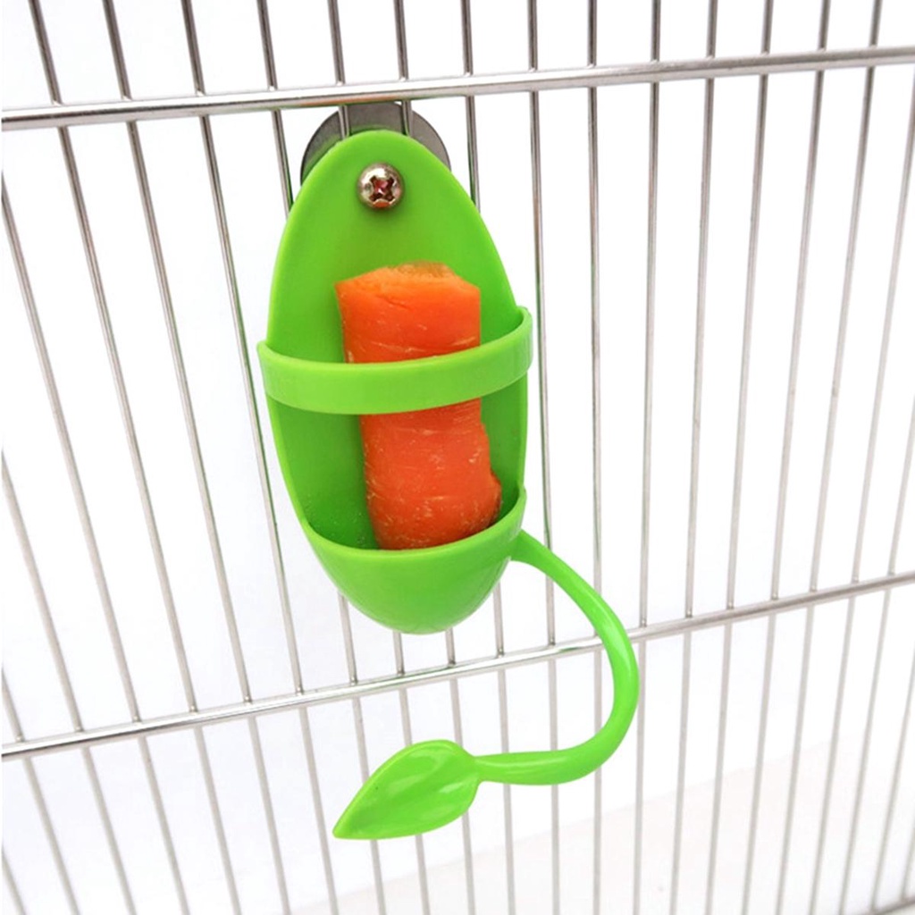 [Elegan] Nuri Feeder Conure Love Burung Cockatiel Plastik Gantung Makanan Pet Food Container