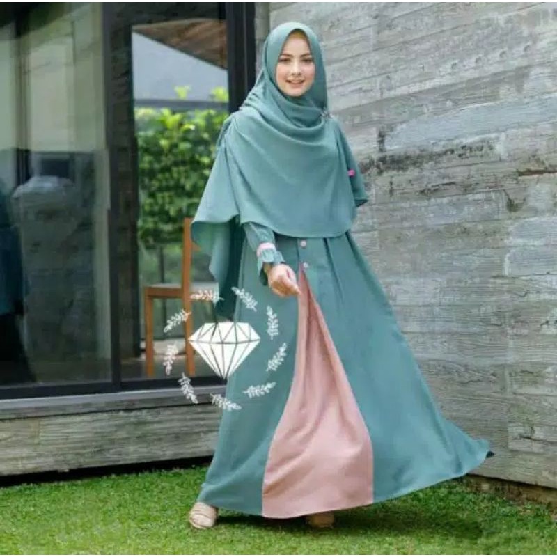 Dress Muslim Baju Gamis Wanita Terbaru 2021 Dress Pesta Kondangan Bahan Moscrepe Maxy Khanaya Allsz